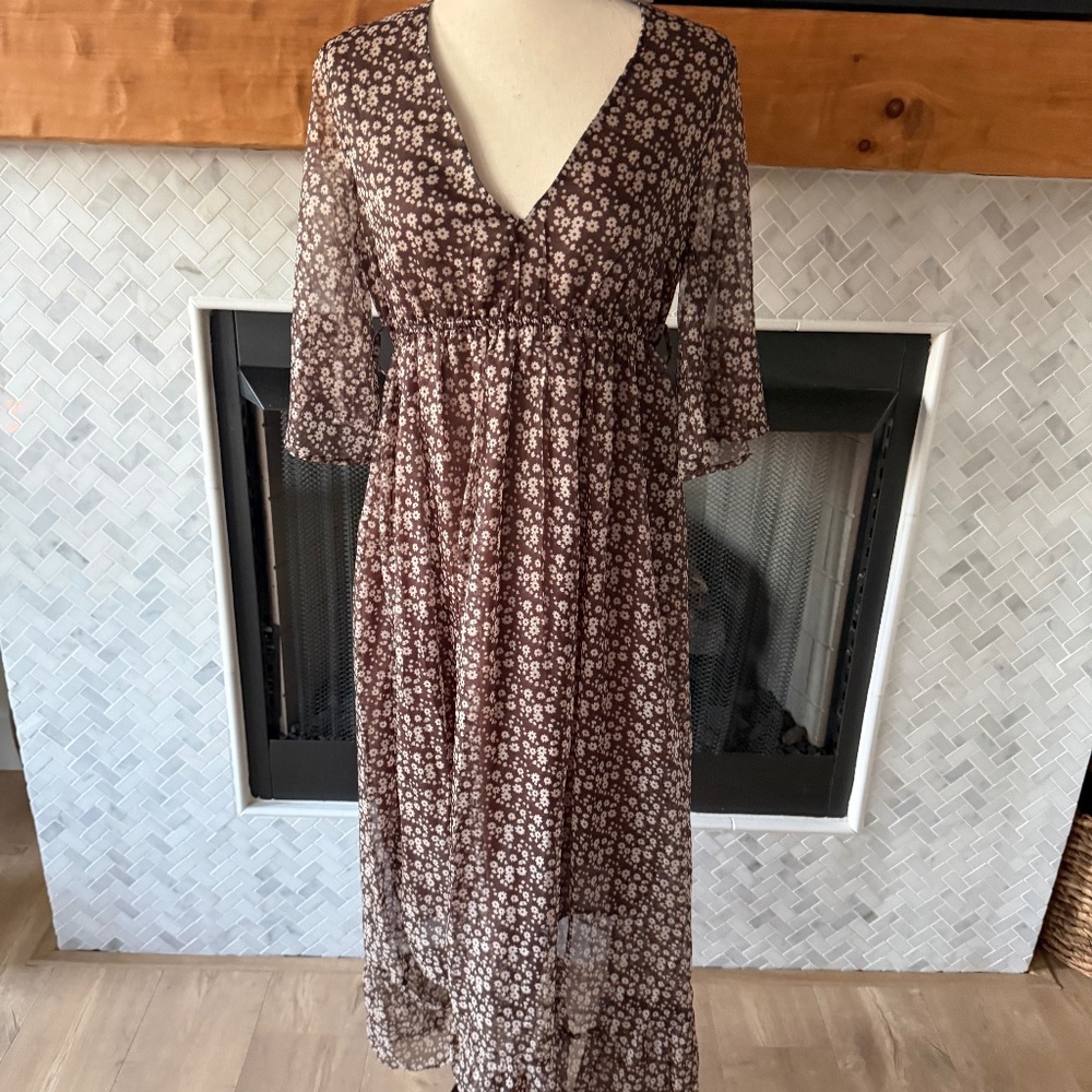 Sheilay Brown Maxi Dress